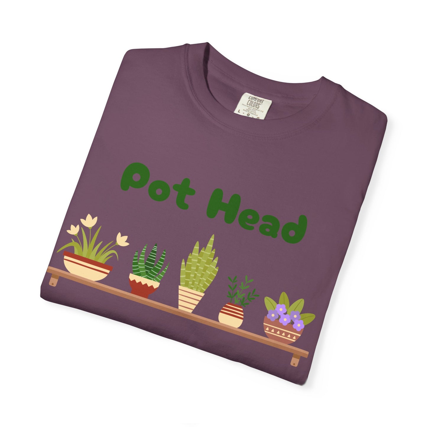 Pot Head Plant Lover T-Shirt, Unisex Gardening Tee, Gift for Houseplant Enthusiasts, Funny Garden Shirt, Eco-Friendly Apparel