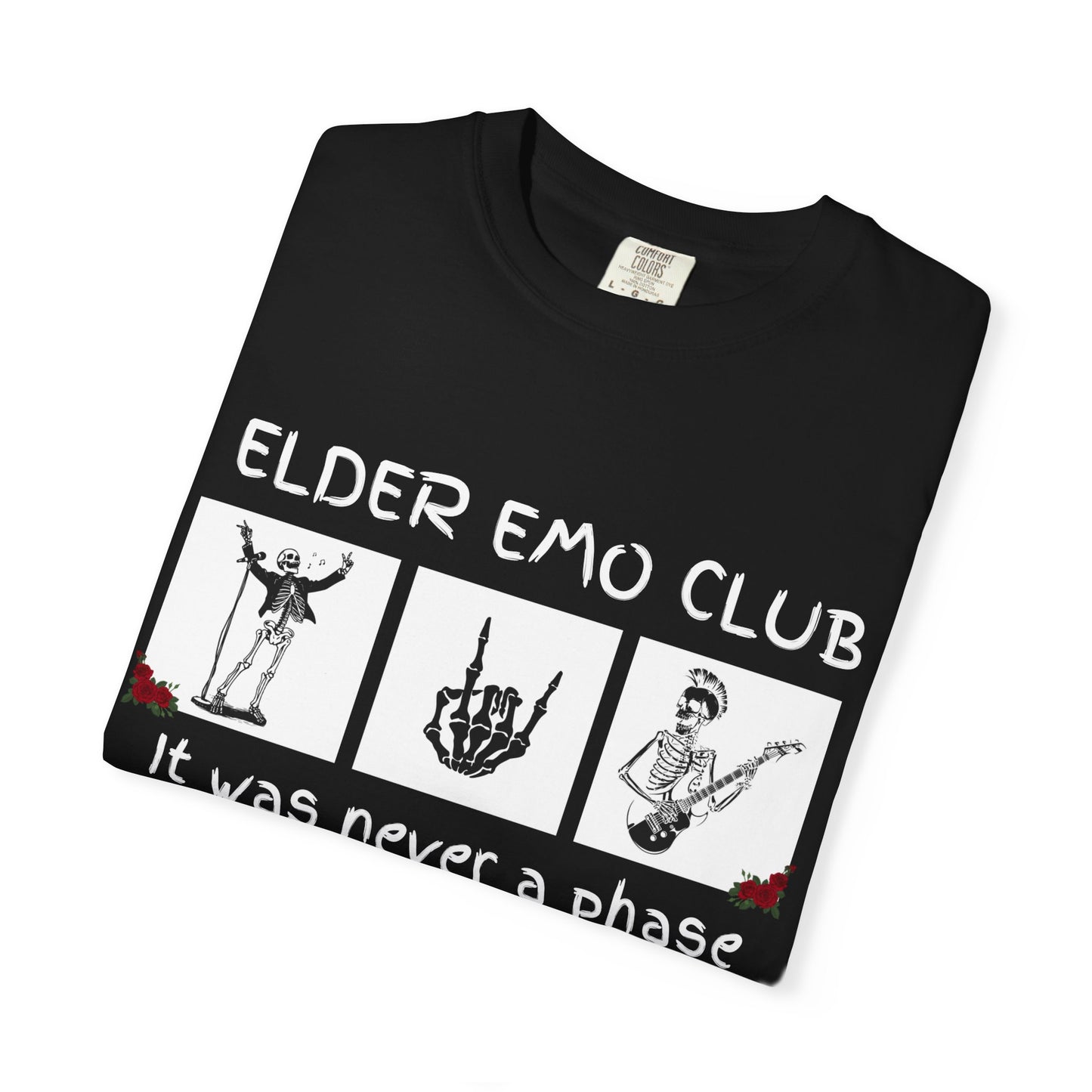 🖤 Elder Emo Club Tee — “It Was Never a Phase”