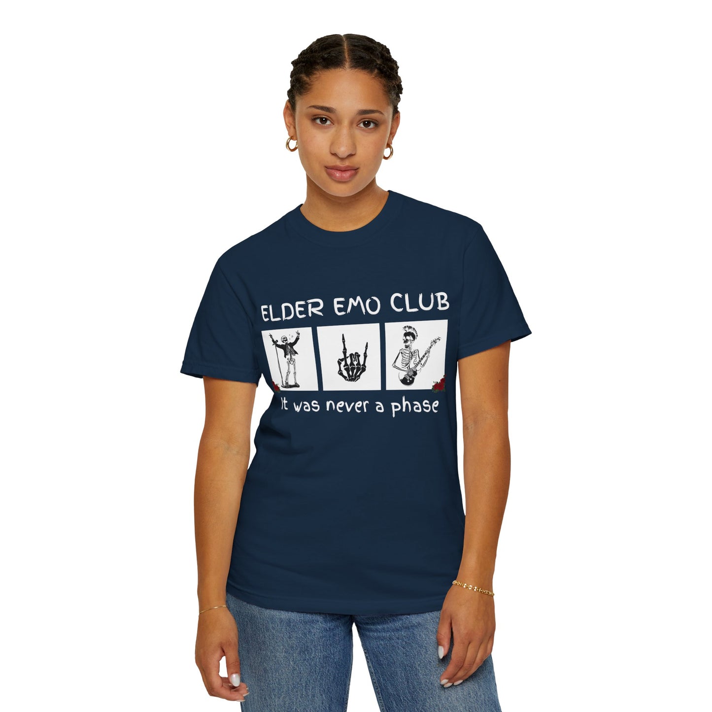 🖤 Elder Emo Club Tee — “It Was Never a Phase”
