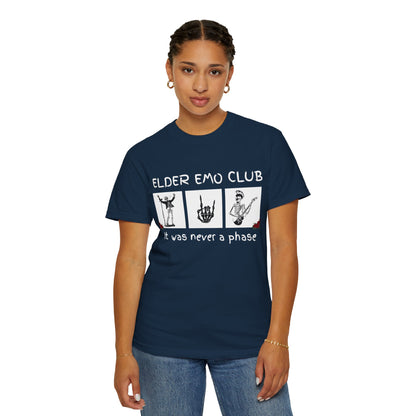 🖤 Elder Emo Club Tee — “It Was Never a Phase”