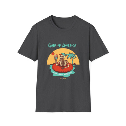 Gulf of America Skeleton Tee, Summer Vibes Shirt, Unisex Graphic T-Shirt, Beach Life Apparel, Fun Vacation Top, Trendy Summer Fashion