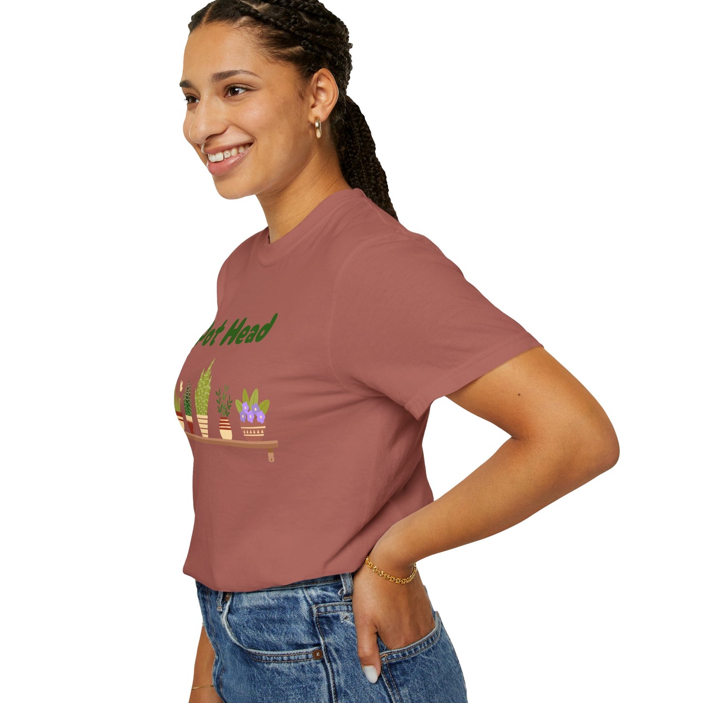 Pot Head Plant Lover T-Shirt, Unisex Gardening Tee, Gift for Houseplant Enthusiasts, Funny Garden Shirt, Eco-Friendly Apparel