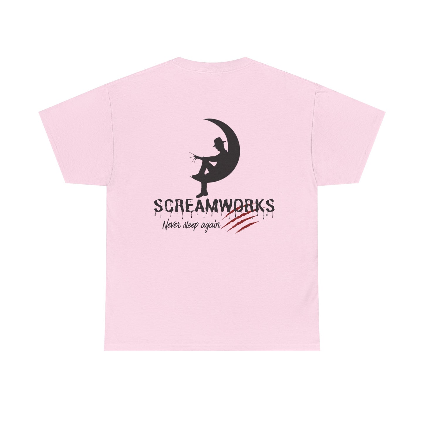 🩸 SCREAMWORKS – Never Sleep Again Tee