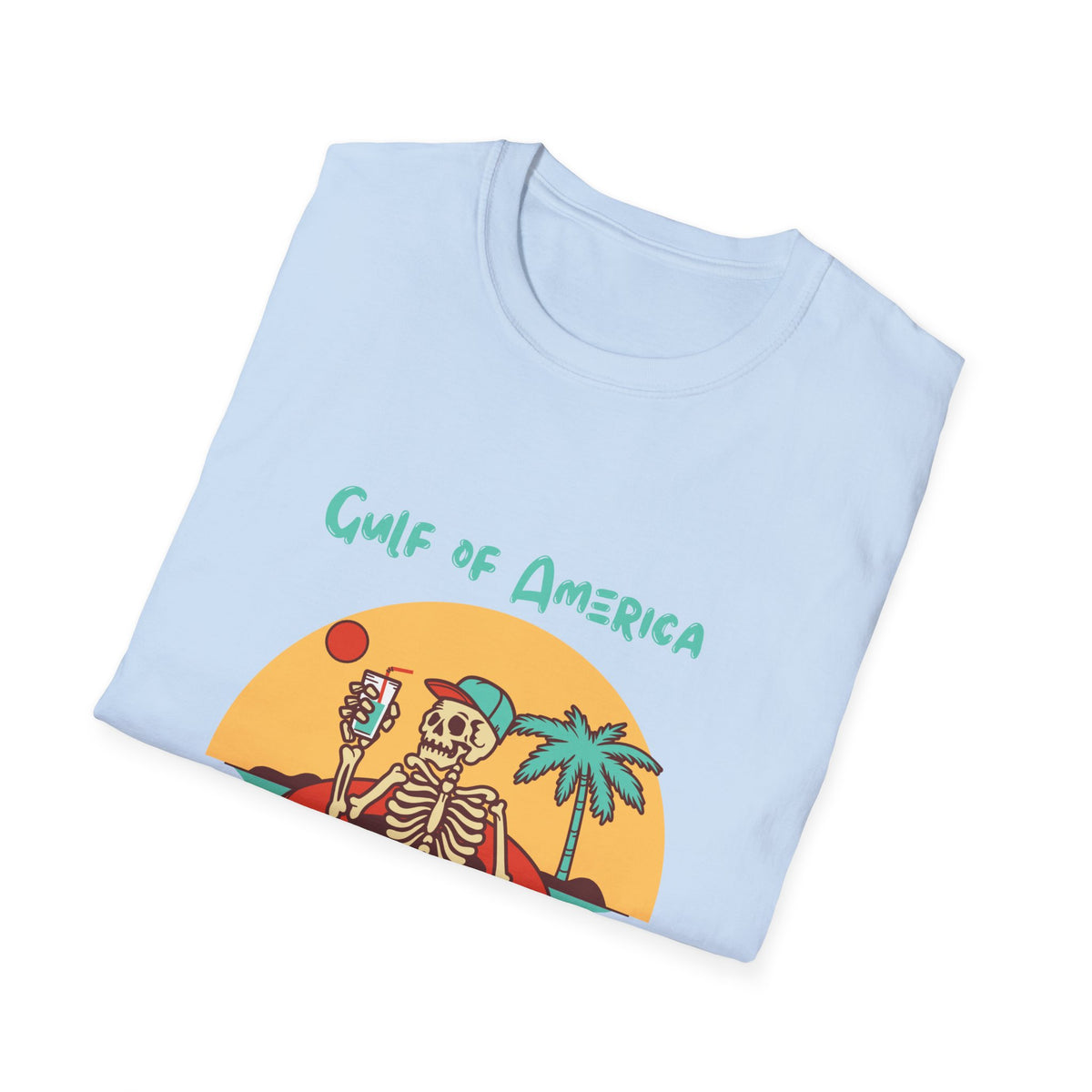 Gulf of America Skeleton Tee, Summer Vibes Shirt, Unisex Graphic T-Shirt, Beach Life Apparel, Fun Vacation Top, Trendy Summer Fashion
