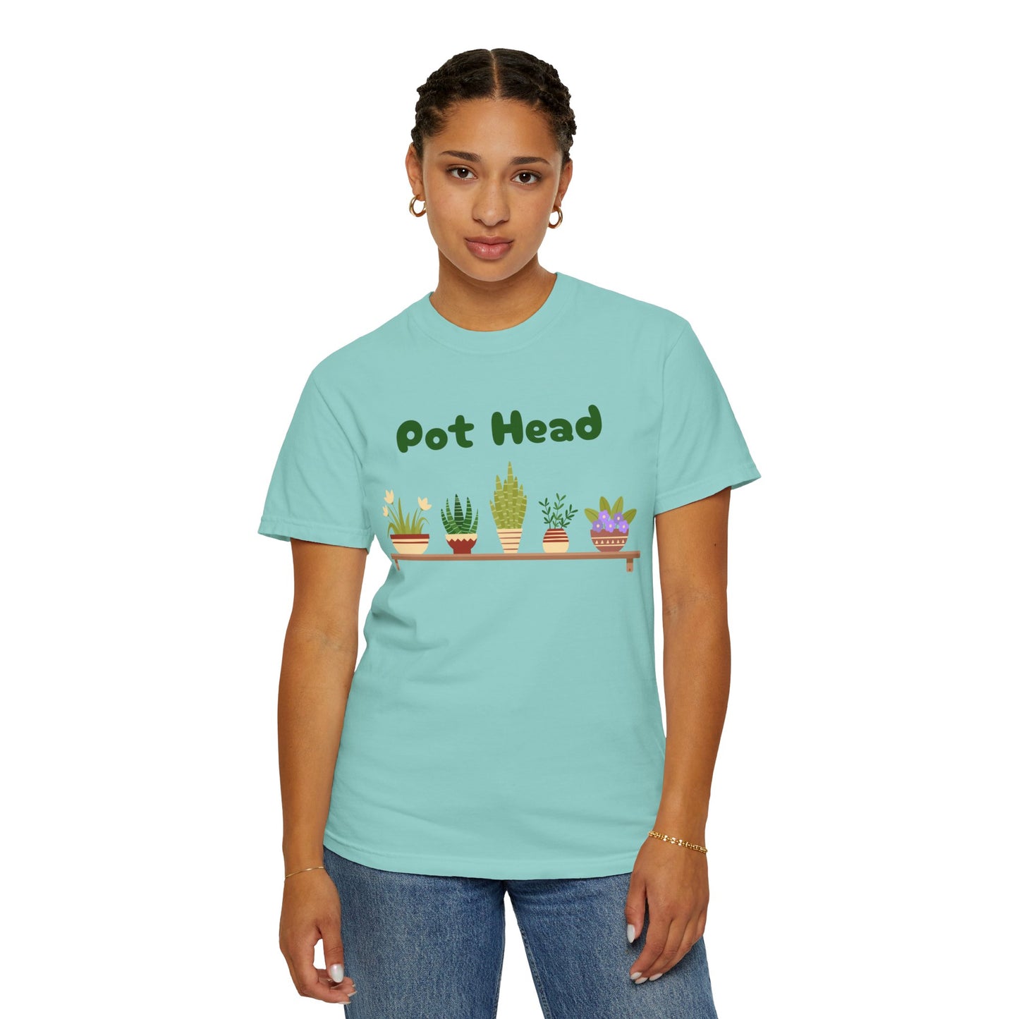 Pot Head Plant Lover T-Shirt, Unisex Gardening Tee, Gift for Houseplant Enthusiasts, Funny Garden Shirt, Eco-Friendly Apparel
