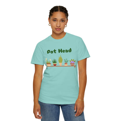 Pot Head Plant Lover T-Shirt, Unisex Gardening Tee, Gift for Houseplant Enthusiasts, Funny Garden Shirt, Eco-Friendly Apparel