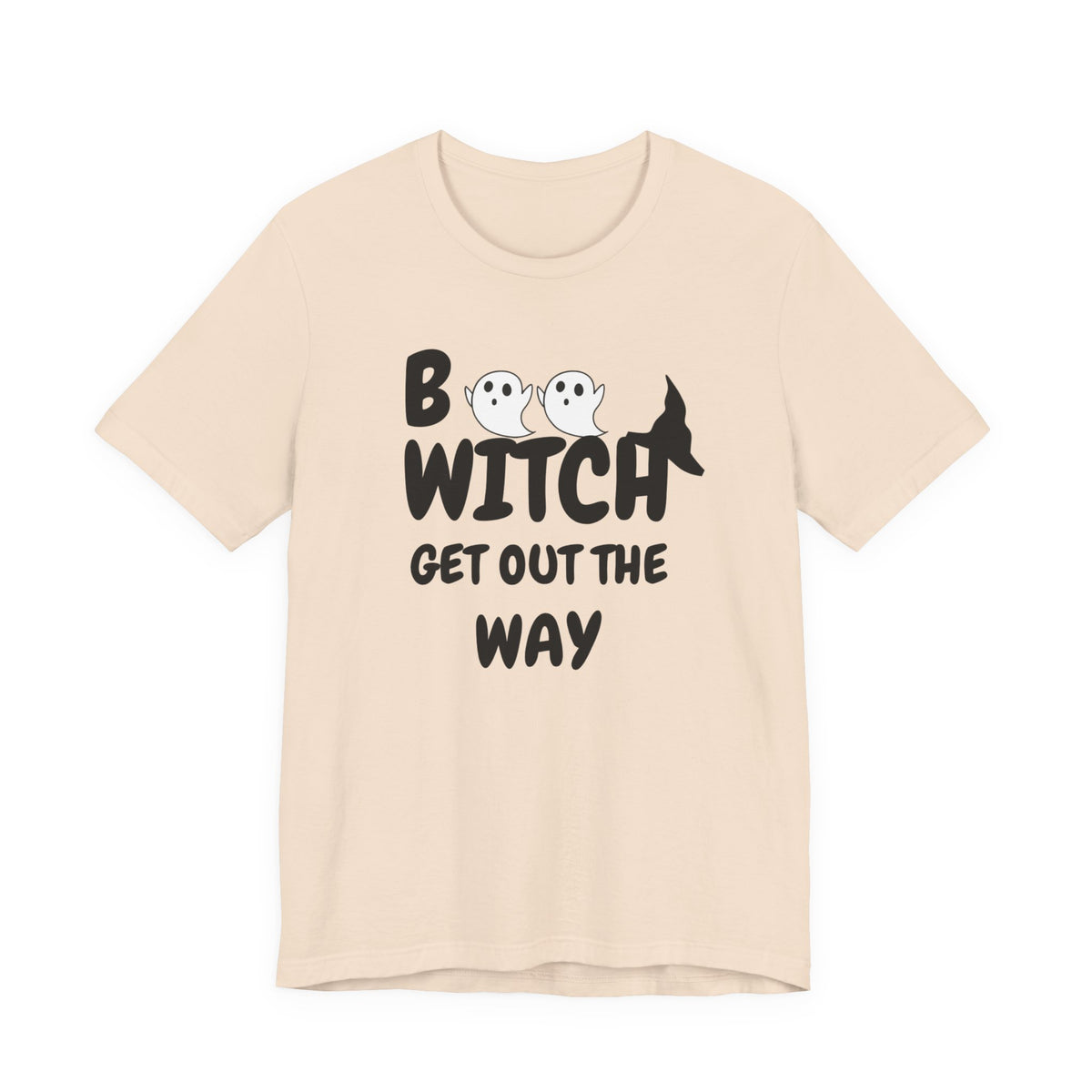 Halloween Ghost Tee, Fun Unisex Jersey Short Sleeve Tee, Boo Witch Get Out The Way Shirt, Spooky Vibes, Fall Fashion, Gift for Friends