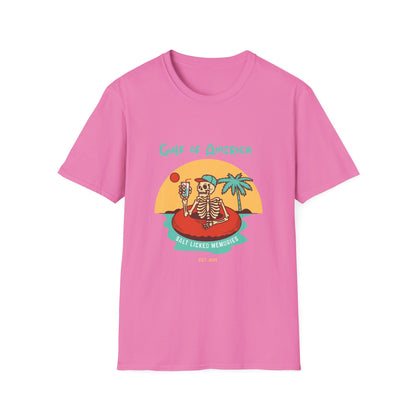 Gulf of America Skeleton Tee, Summer Vibes Shirt, Unisex Graphic T-Shirt, Beach Life Apparel, Fun Vacation Top, Trendy Summer Fashion