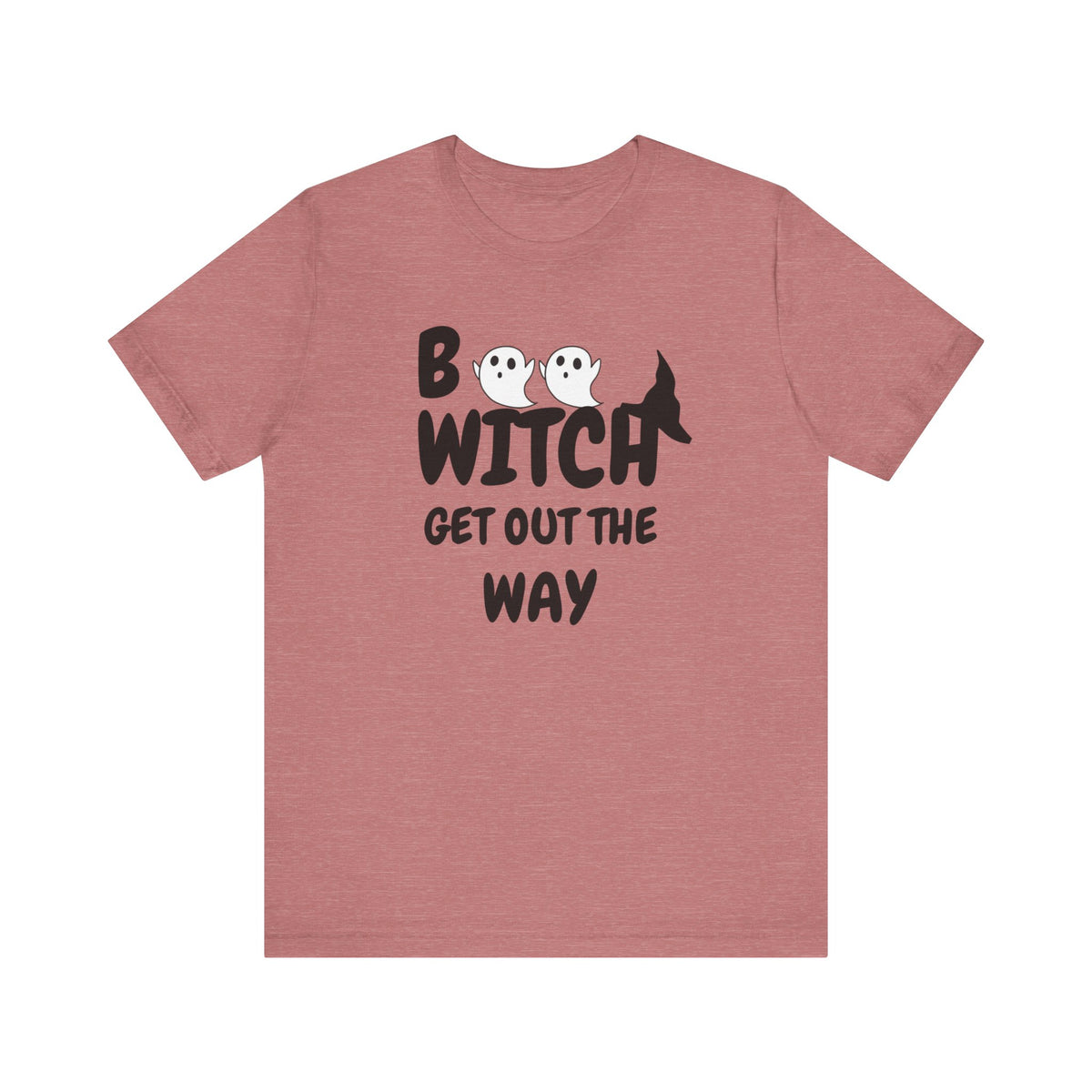 Halloween Ghost Tee, Fun Unisex Jersey Short Sleeve Tee, Boo Witch Get Out The Way Shirt, Spooky Vibes, Fall Fashion, Gift for Friends
