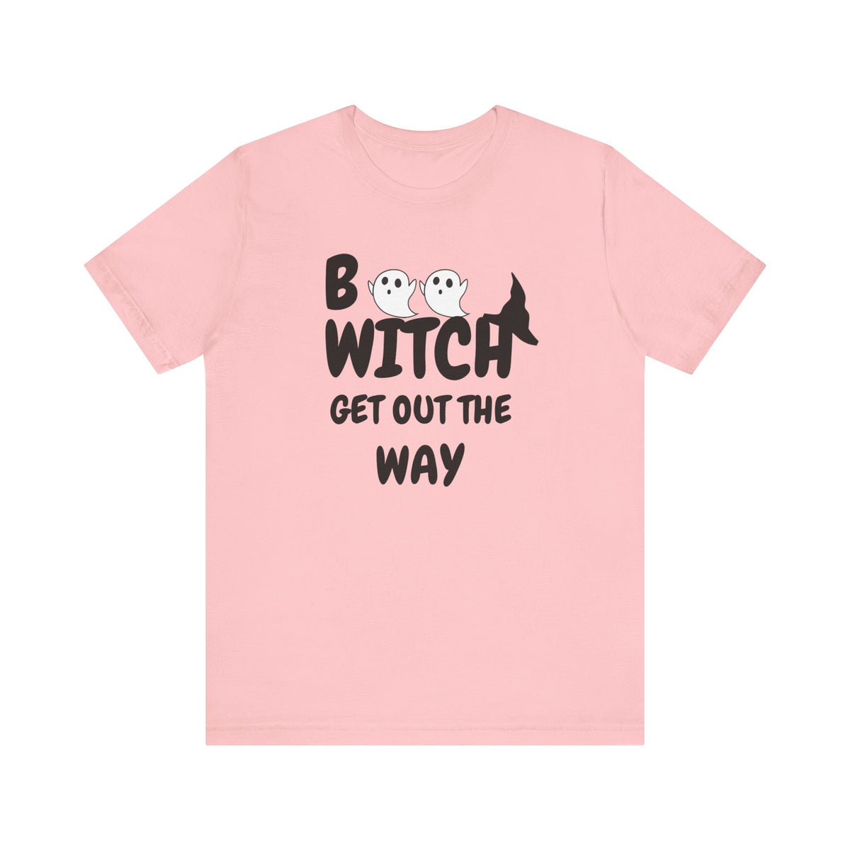 Halloween Ghost Tee, Fun Unisex Jersey Short Sleeve Tee, Boo Witch Get Out The Way Shirt, Spooky Vibes, Fall Fashion, Gift for Friends