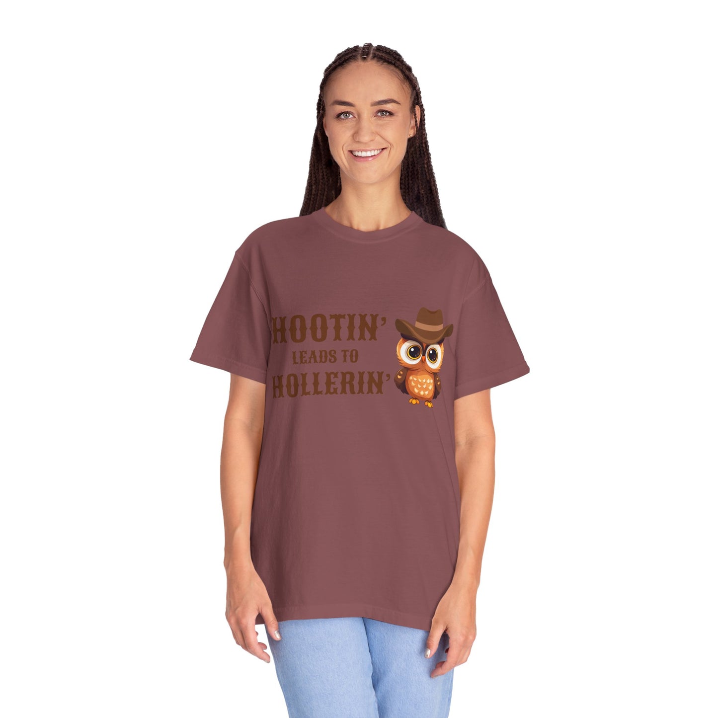 🦉 “Hootin’ & Hollerin’” Cosmic Cowgirl Tee