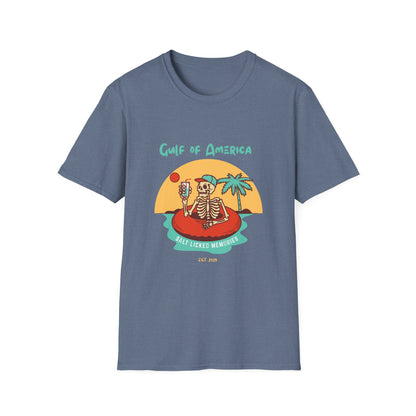 Gulf of America Skeleton Tee, Summer Vibes Shirt, Unisex Graphic T-Shirt, Beach Life Apparel, Fun Vacation Top, Trendy Summer Fashion