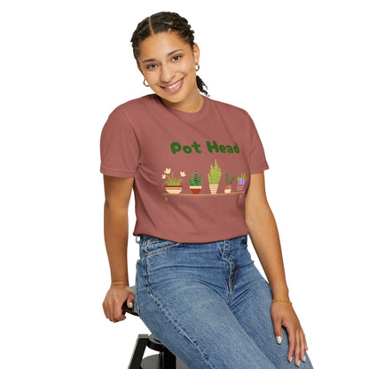 Pot Head Plant Lover T-Shirt, Unisex Gardening Tee, Gift for Houseplant Enthusiasts, Funny Garden Shirt, Eco-Friendly Apparel