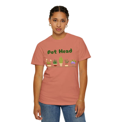 Pot Head Plant Lover T-Shirt, Unisex Gardening Tee, Gift for Houseplant Enthusiasts, Funny Garden Shirt, Eco-Friendly Apparel