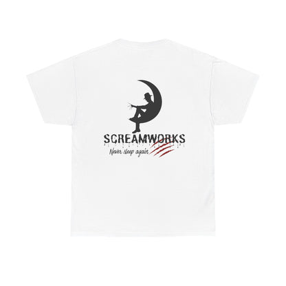 🩸 SCREAMWORKS – Never Sleep Again Tee