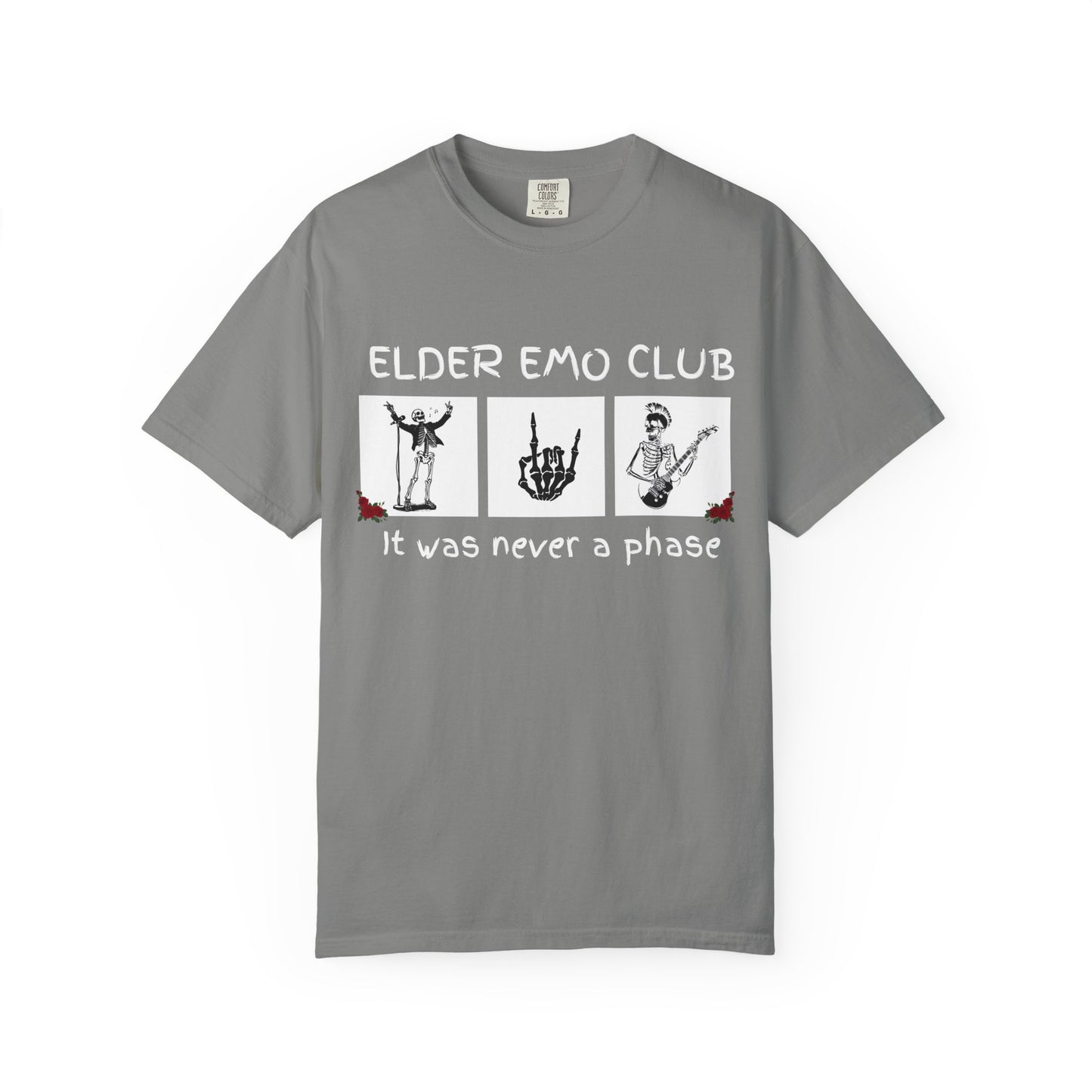 🖤 Elder Emo Club Tee — “It Was Never a Phase”
