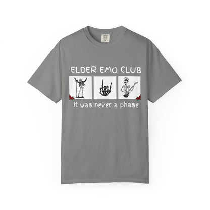🖤 Elder Emo Club Tee — “It Was Never a Phase”