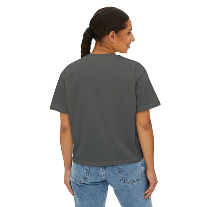 Halloween Ghost Women's Boxy Tee, Cute Halloween Shirt, Boo Tee, Spooky Casual Top, Fall Fashion Tee