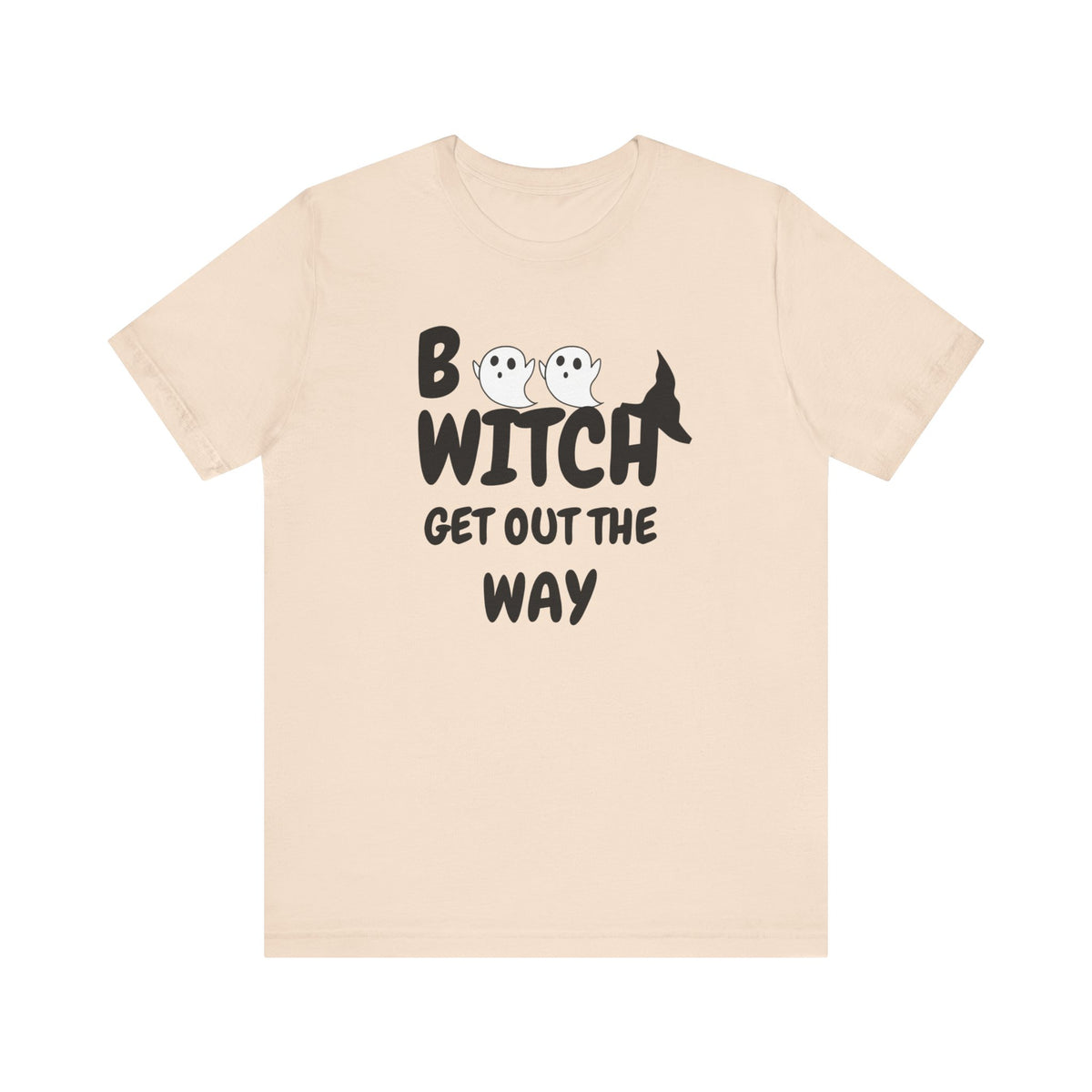 Halloween Ghost Tee, Fun Unisex Jersey Short Sleeve Tee, Boo Witch Get Out The Way Shirt, Spooky Vibes, Fall Fashion, Gift for Friends