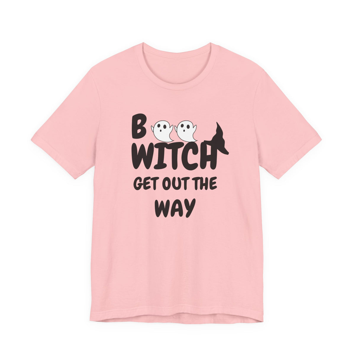 Halloween Ghost Tee, Fun Unisex Jersey Short Sleeve Tee, Boo Witch Get Out The Way Shirt, Spooky Vibes, Fall Fashion, Gift for Friends
