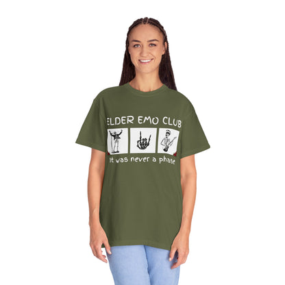 🖤 Elder Emo Club Tee — “It Was Never a Phase”