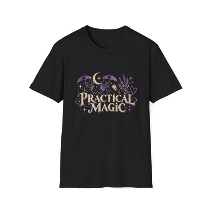 Practical Magic T-Shirt — Witchy Moon & Lavender Mystic Tee