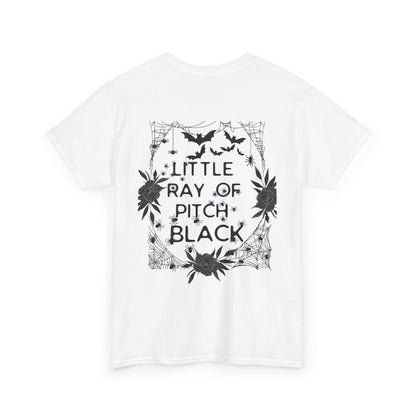 Little Ray of Pitch Black Graphic Tee, Unisex Cotton T-Shirt, Casual Wear, Halloween Outfit, Gift for Dark Aesthetic Lovers