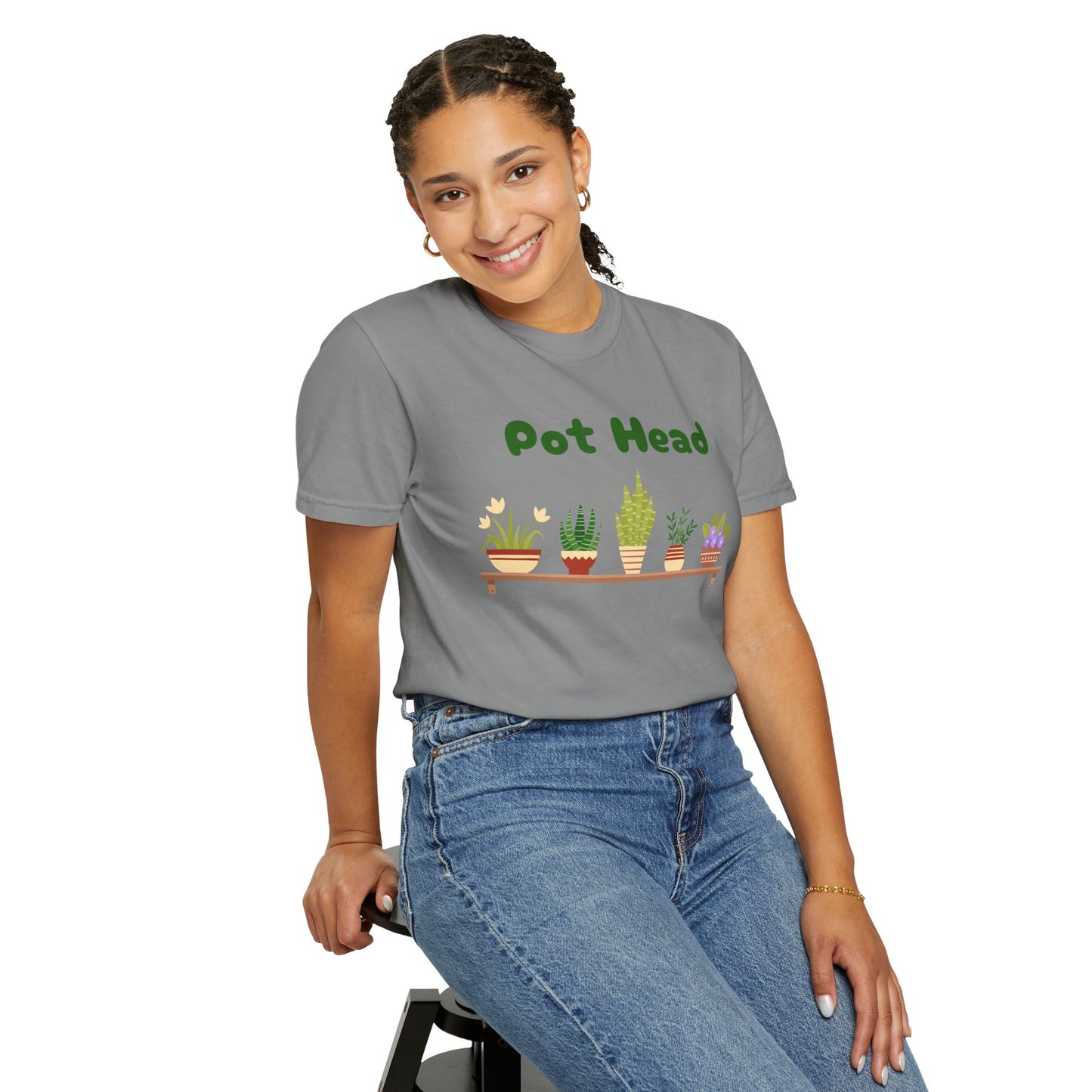 Pot Head Plant Lover T-Shirt, Unisex Gardening Tee, Gift for Houseplant Enthusiasts, Funny Garden Shirt, Eco-Friendly Apparel