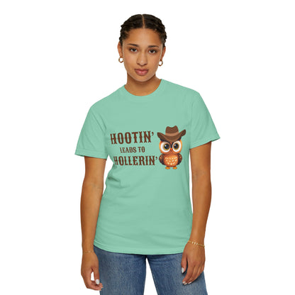 🦉 “Hootin’ & Hollerin’” Cosmic Cowgirl Tee