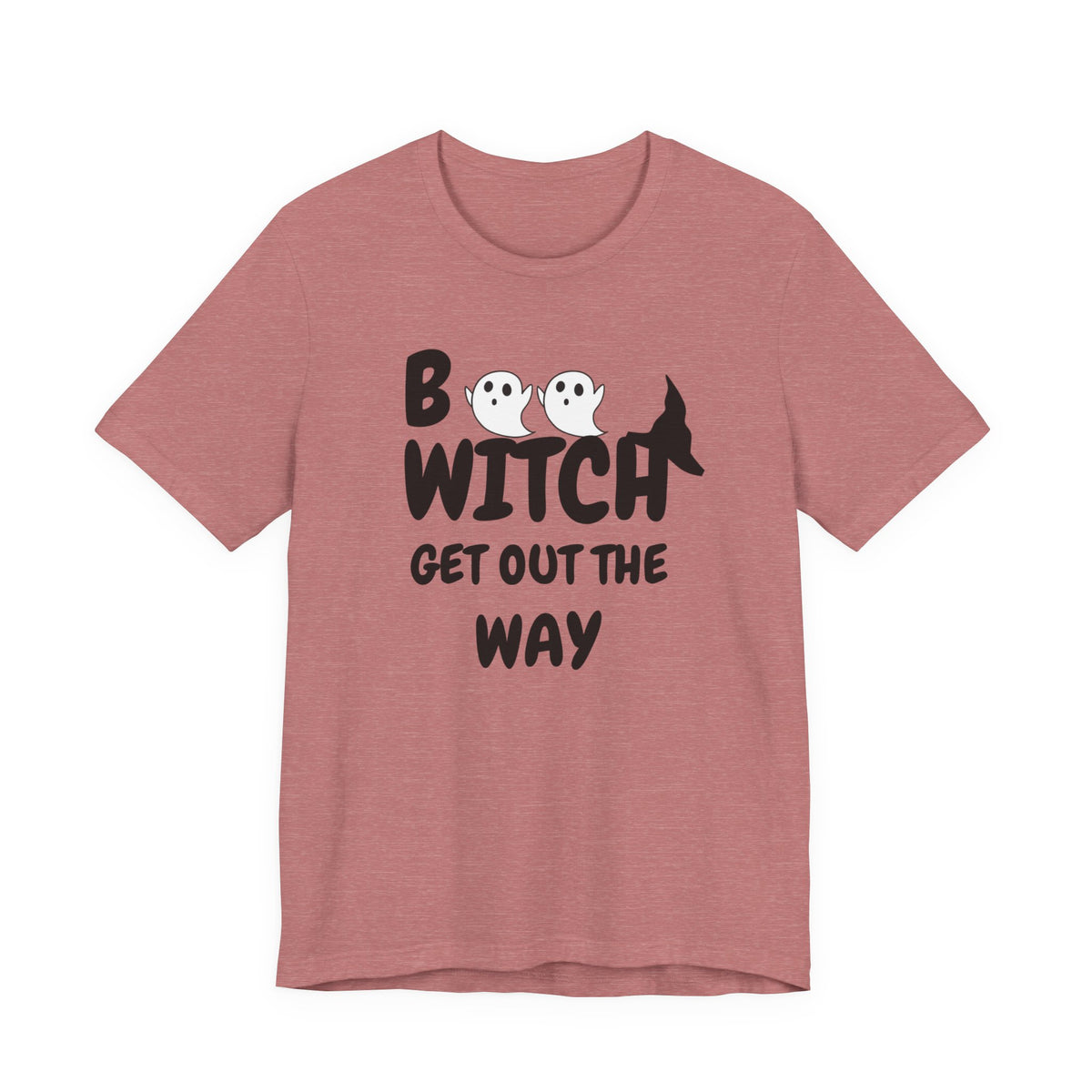 Halloween Ghost Tee, Fun Unisex Jersey Short Sleeve Tee, Boo Witch Get Out The Way Shirt, Spooky Vibes, Fall Fashion, Gift for Friends