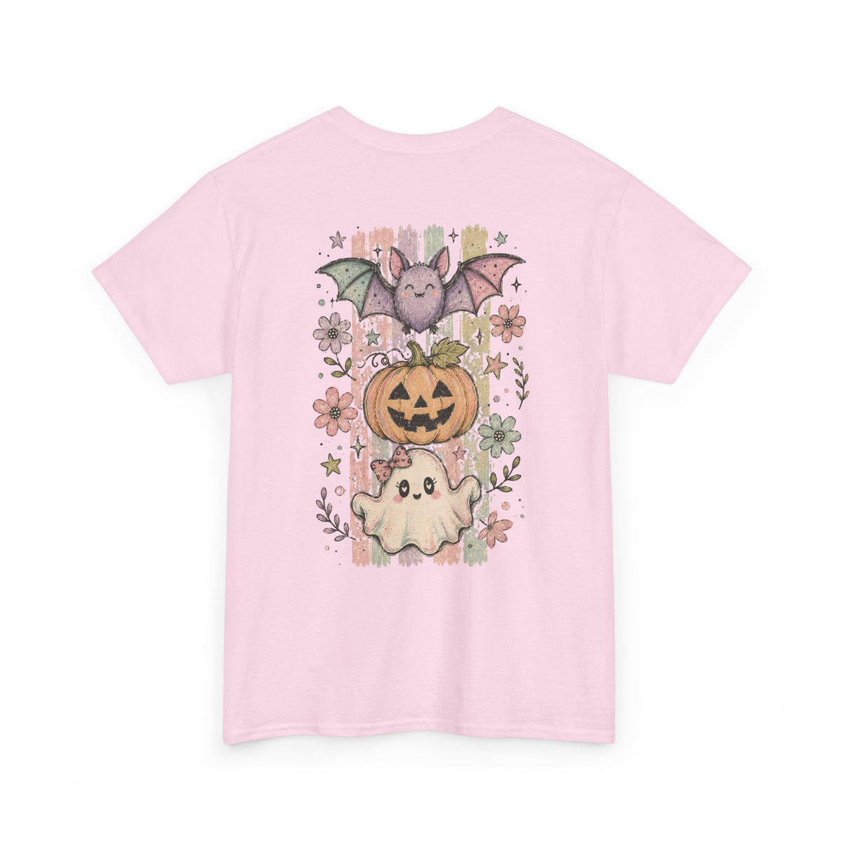 Halloween Cute Ghost & Pumpkin Tee — Pastel Bat Pumpkin Halloween T‑Shirt