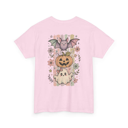 Halloween Cute Ghost & Pumpkin Tee — Pastel Bat Pumpkin Halloween T‑Shirt