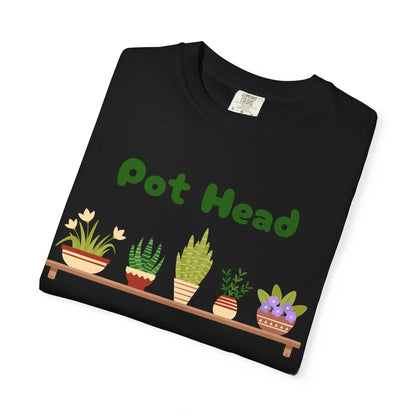 Pot Head Plant Lover T-Shirt, Unisex Gardening Tee, Gift for Houseplant Enthusiasts, Funny Garden Shirt, Eco-Friendly Apparel
