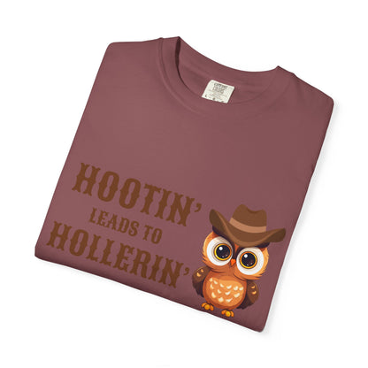 🦉 “Hootin’ & Hollerin’” Cosmic Cowgirl Tee