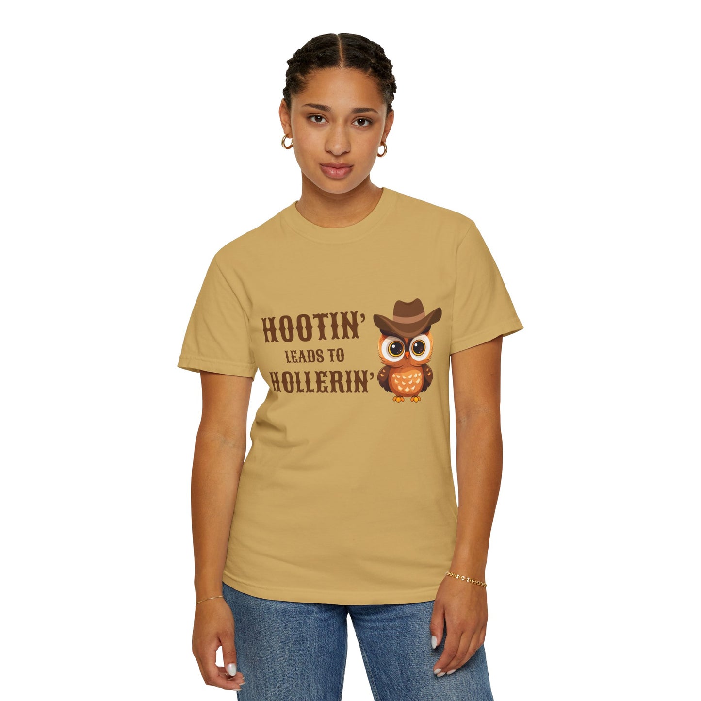 🦉 “Hootin’ & Hollerin’” Cosmic Cowgirl Tee