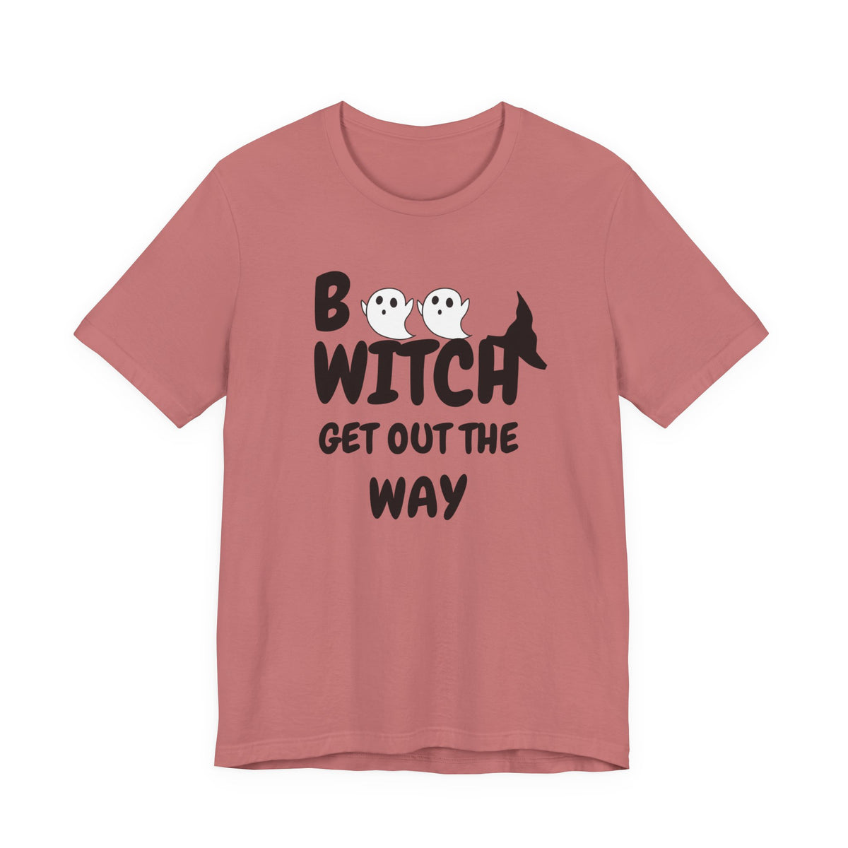 Halloween Ghost Tee, Fun Unisex Jersey Short Sleeve Tee, Boo Witch Get Out The Way Shirt, Spooky Vibes, Fall Fashion, Gift for Friends