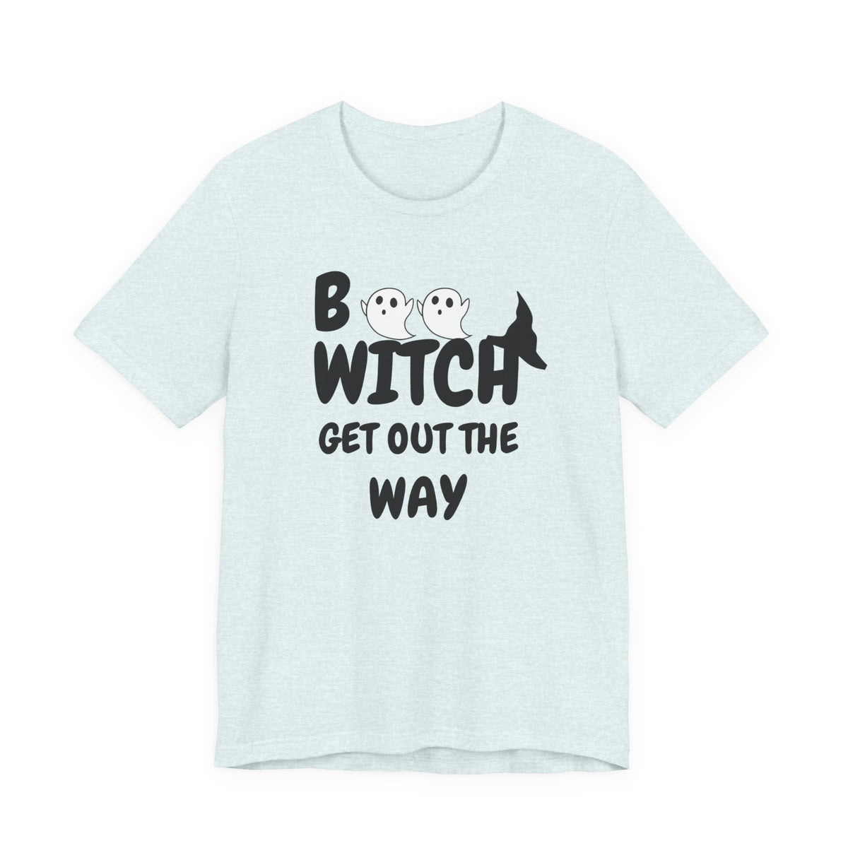 Halloween Ghost Tee, Fun Unisex Jersey Short Sleeve Tee, Boo Witch Get Out The Way Shirt, Spooky Vibes, Fall Fashion, Gift for Friends
