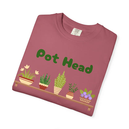 Pot Head Plant Lover T-Shirt, Unisex Gardening Tee, Gift for Houseplant Enthusiasts, Funny Garden Shirt, Eco-Friendly Apparel