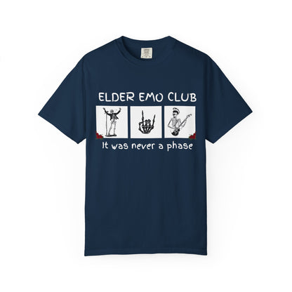 🖤 Elder Emo Club Tee — “It Was Never a Phase”