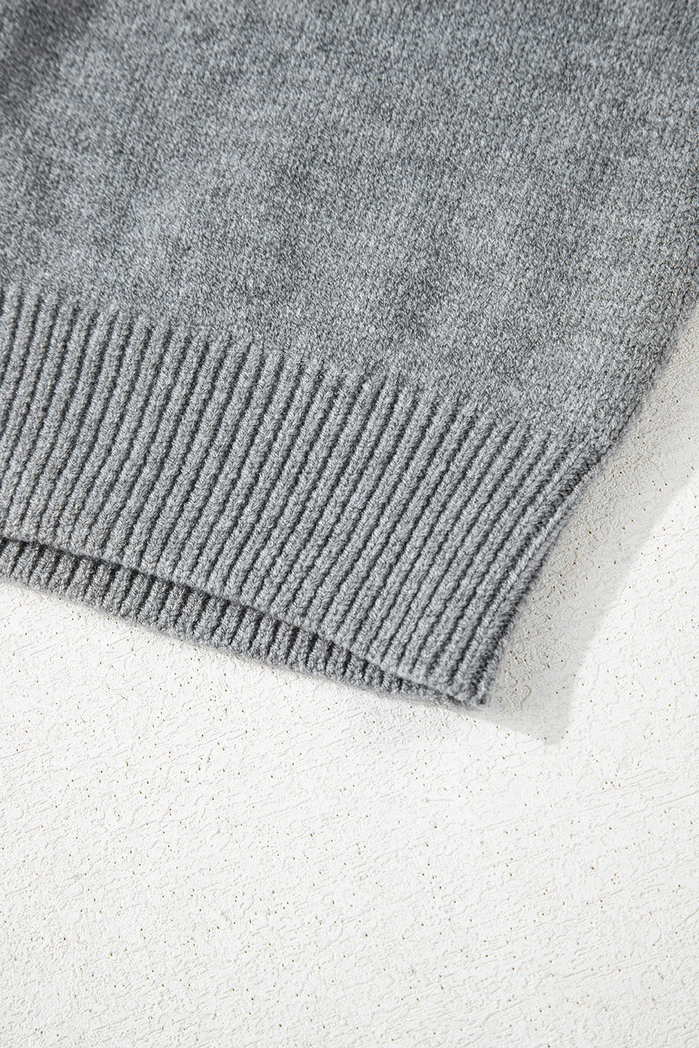 Medium Grey Hooded Button Up Drop Shoulder Sweater Cardigan