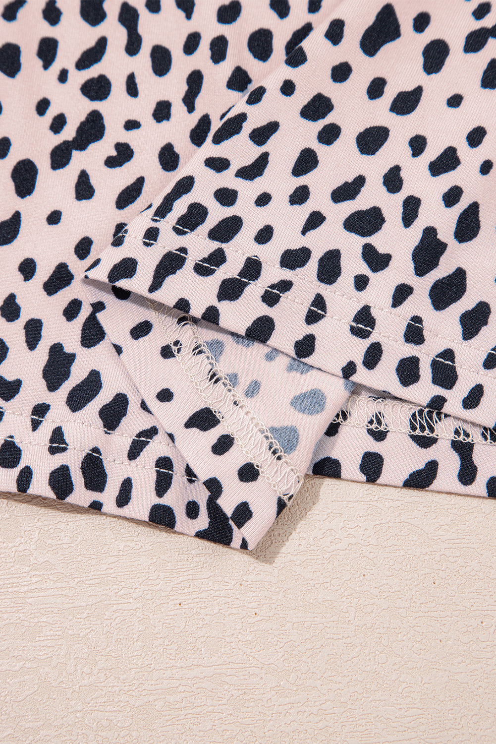 Apricot Allover Leopard Print Round Neck Tank Top