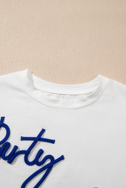 White Party in the USA Letter Graphic T Shirt