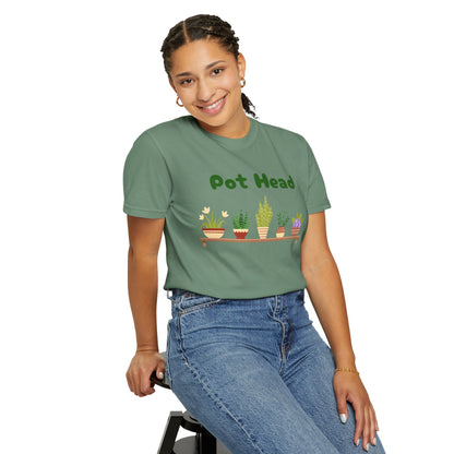 Pot Head Plant Lover T-Shirt, Unisex Gardening Tee, Gift for Houseplant Enthusiasts, Funny Garden Shirt, Eco-Friendly Apparel