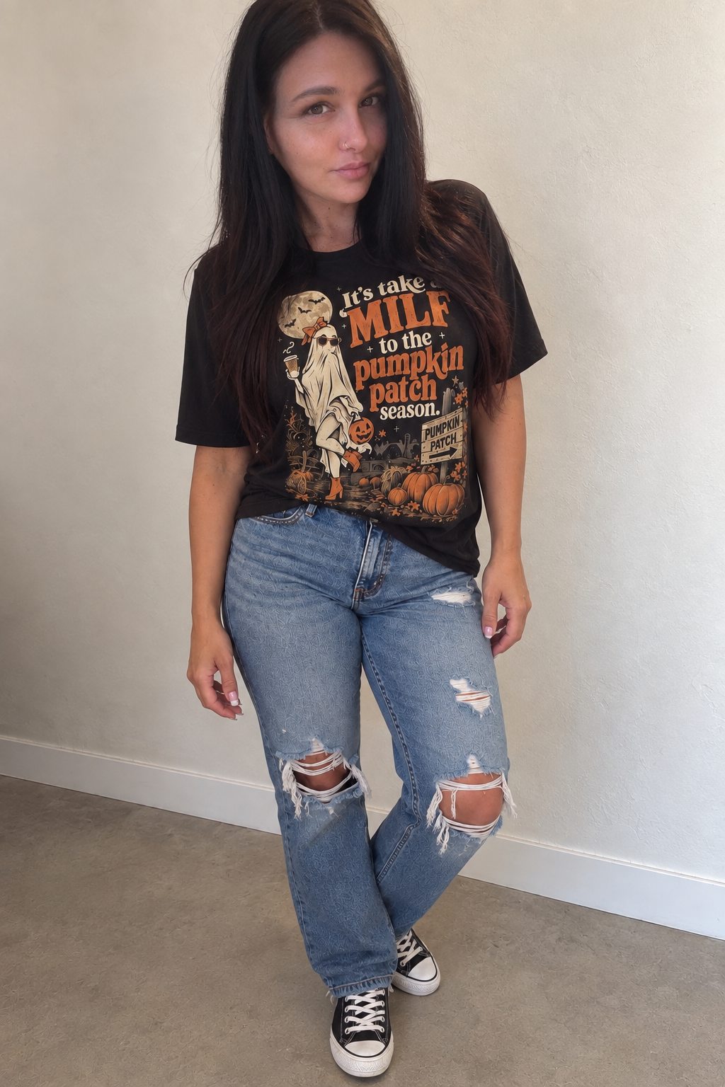 MILF Pumpkin Patch T-Shirt — Funny Halloween Mom Tee