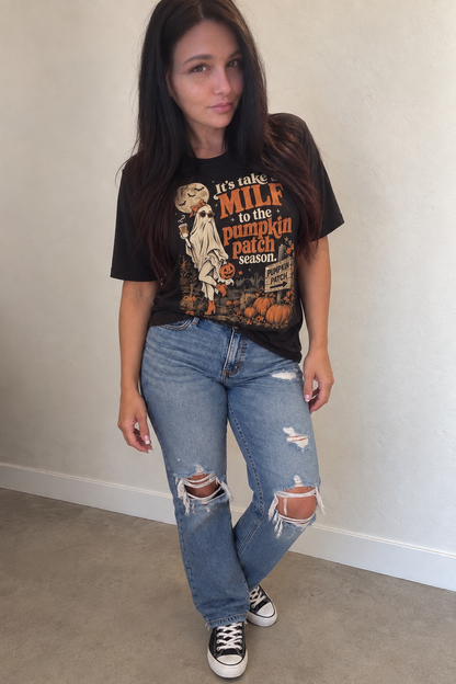 MILF Pumpkin Patch T-Shirt — Funny Halloween Mom Tee