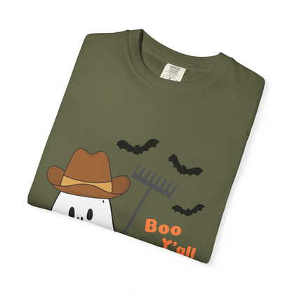 Adorable Halloween Ghost T-Shirt, Funny Ghost Tee, Fall Apparel, Spooky Costume Shirt, Halloween Gift, Boo Y'all Design