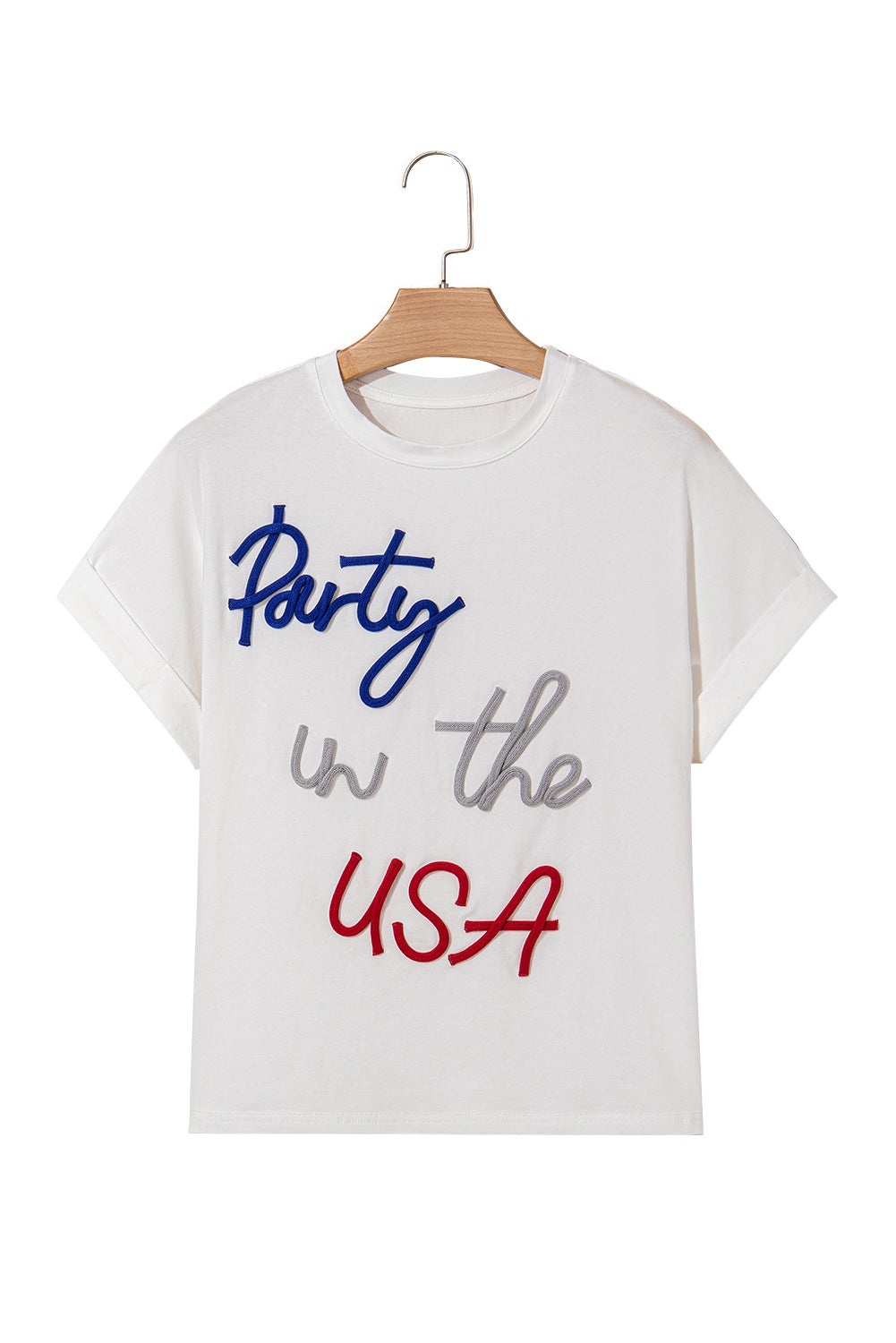 White Party in the USA Letter Graphic T Shirt