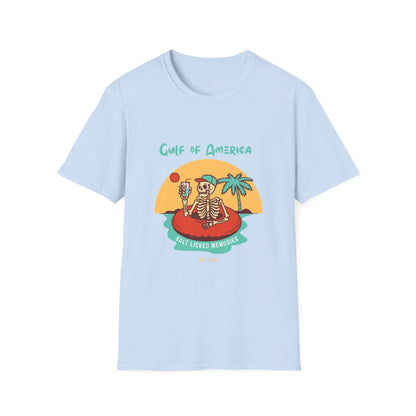 Gulf of America Skeleton Tee, Summer Vibes Shirt, Unisex Graphic T-Shirt, Beach Life Apparel, Fun Vacation Top, Trendy Summer Fashion