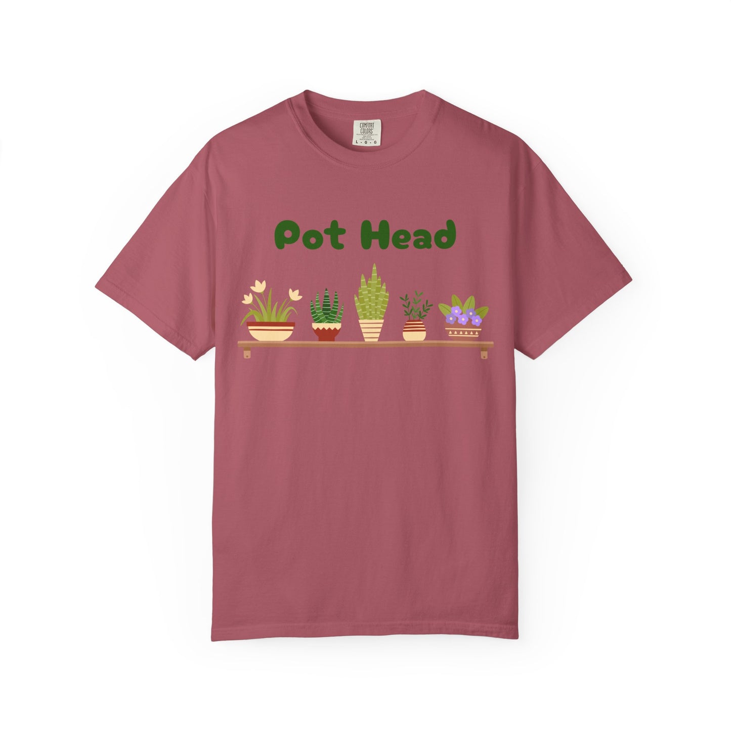 Pot Head Plant Lover T-Shirt, Unisex Gardening Tee, Gift for Houseplant Enthusiasts, Funny Garden Shirt, Eco-Friendly Apparel