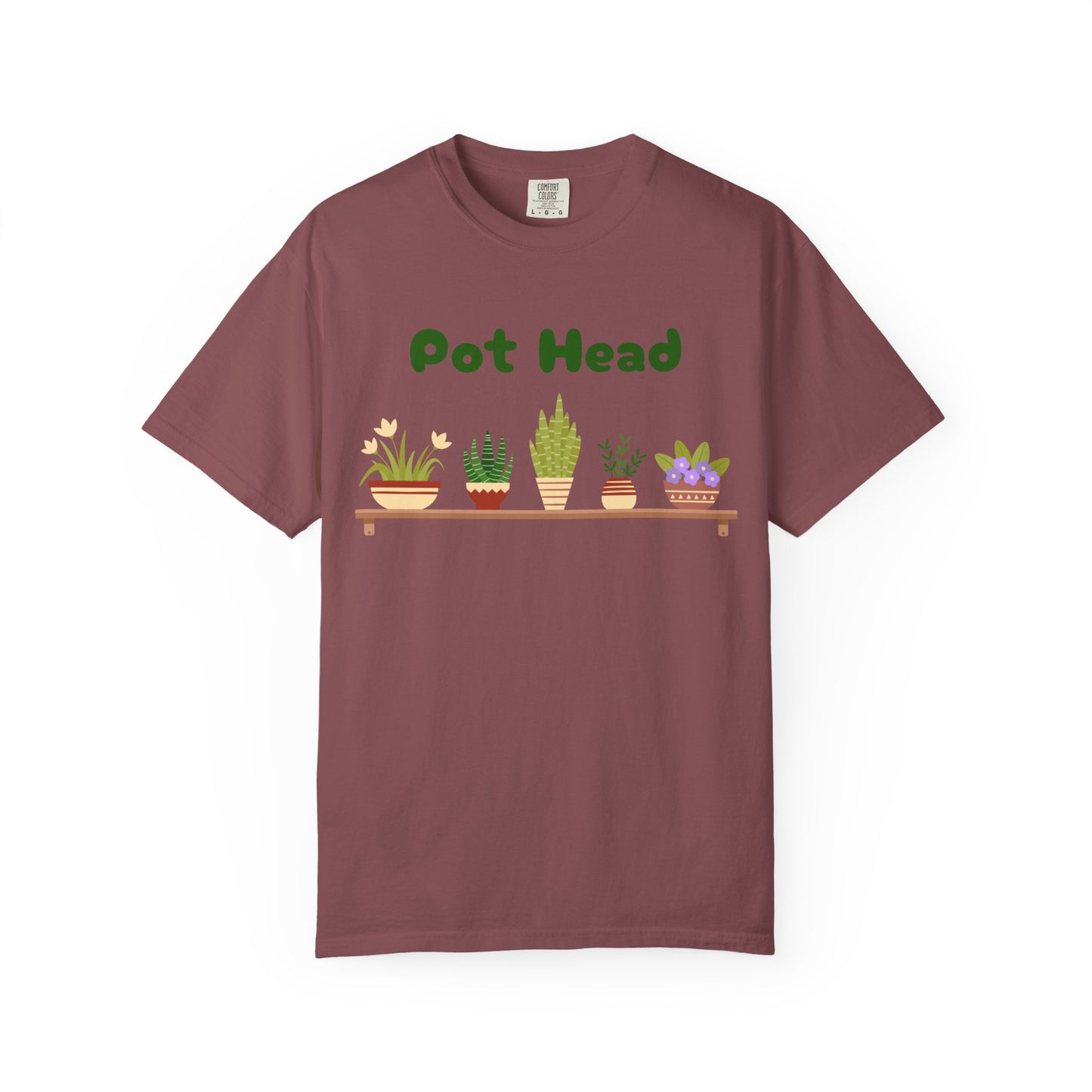 Pot Head Plant Lover T-Shirt, Unisex Gardening Tee, Gift for Houseplant Enthusiasts, Funny Garden Shirt, Eco-Friendly Apparel